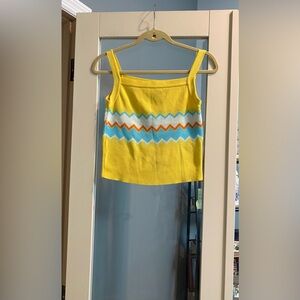 💙🧡💛Y2K Striped Cropped Tank Top